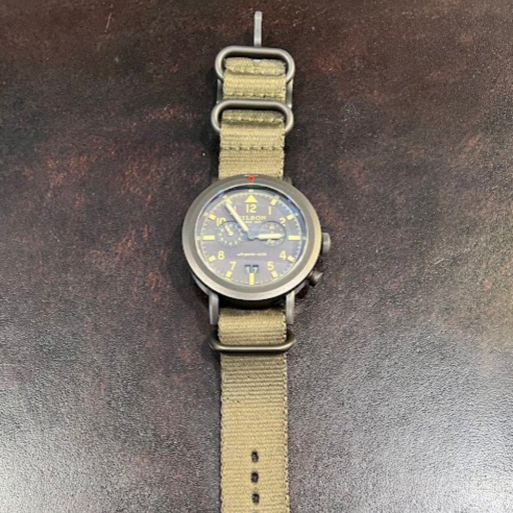 Filson X Shinola Scout Dual Time Field Watch
